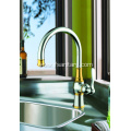 Copper Single Hole Kitchen Sink Mixer Faucet Chrome